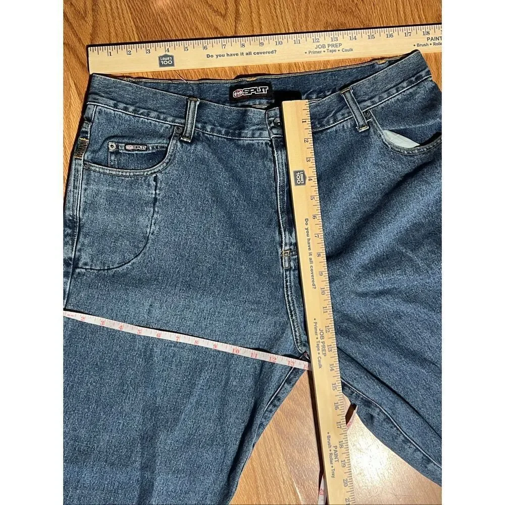 Vintage Y2K Split Men’s Baggy Skater Jeans 36